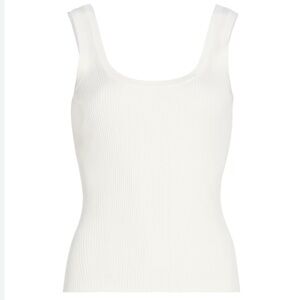 Zimmermann off white Rib-Knit Scoop Neck Tank Top size 3 like NEW